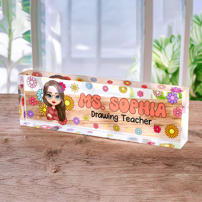 Custom Teacher Name Desk Name Plate Back To School Gift For Teacher