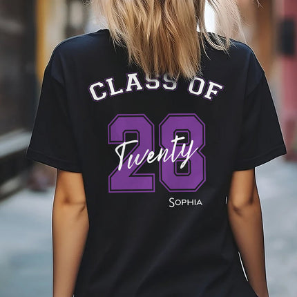 Class Of 2025 Personalized Custom Backside Shirt