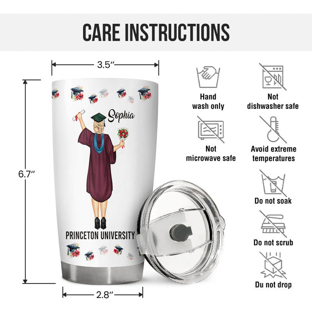 Happy Graduation- Personalized Customized Tumbler - Gift For Daughter Son Graduate