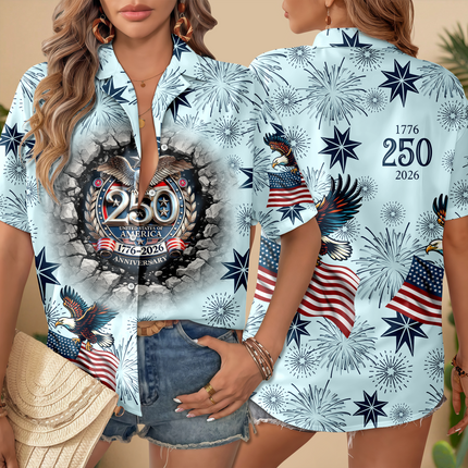 Personalized USA 250 Anniversary Eagle Semiquincentennial Hawaii Shirt