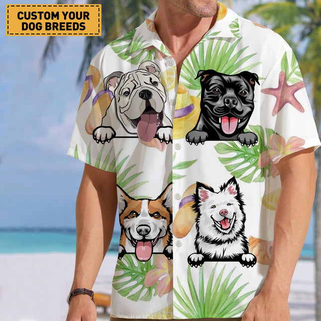 Dog Lover Dog Pet Summer Hawaii Cool Customization- Summer Hawaiian shirt