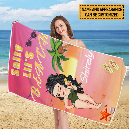 Life Is Better At The Beach Customized Beach Towel - Personalized Custom Beach Towel