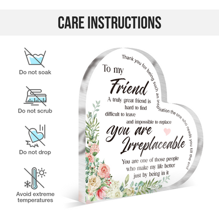 To My Friend - Personalized Acrylic Plaque - Gift For Friend Bestie