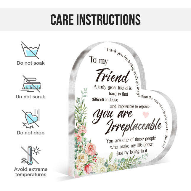 To My Friend - Personalized Acrylic Plaque - Gift For Friend Bestie