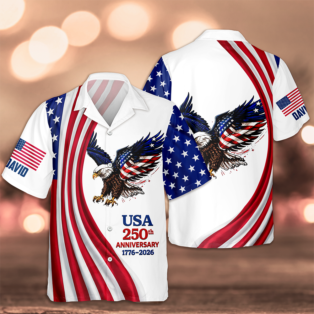 Personalized USA 250th Anniversary 1776-2026 Hawaii Shirt