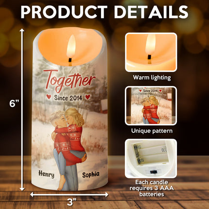 Warm Christmas With Romantic Candle LED - Christmas Gift For Couples, Lovers, Husband Wife