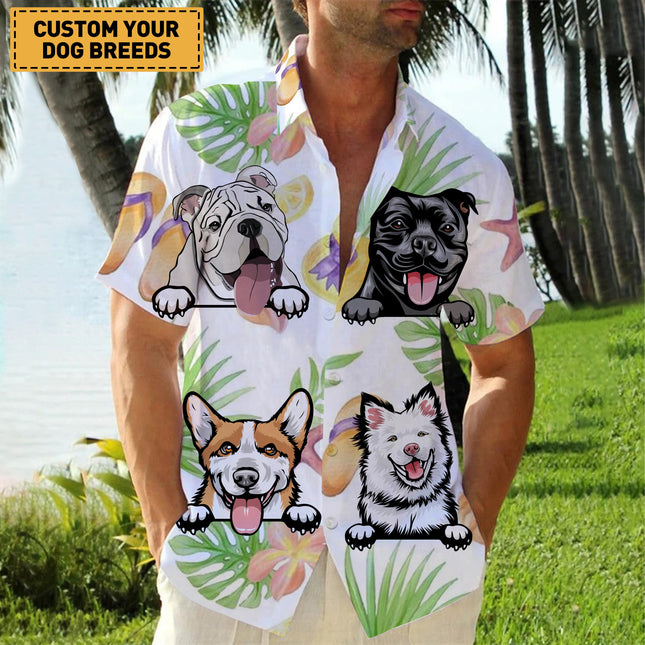 Dog Lover Dog Pet Summer Hawaii Cool Customization- Summer Hawaiian shirt