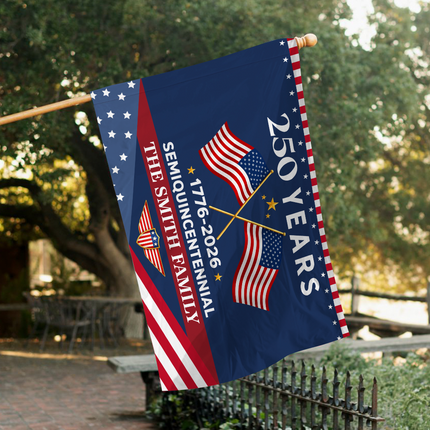 250 Years Semiquincentennial 1776-2026 America House Flag