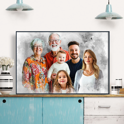 Add Loved One to Photo, Family Portrait From Different Photos, Combine Photos Canvas, Christmas Gift