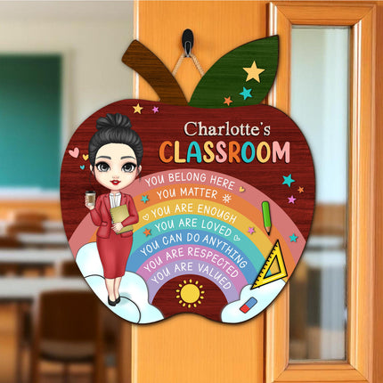 Teacher's Classroom Personalized DoorSign Gift For Teacher, Back To School