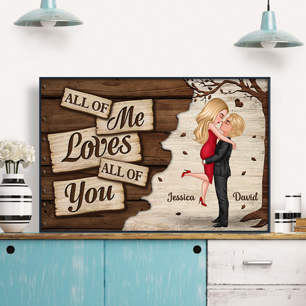 All Of Me Loves All Of You - Personalized Customized Canvas - Gift For Couples, Lovers, Husband Wife