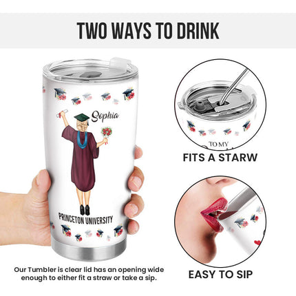 Happy Graduation- Personalized Customized Tumbler - Gift For Daughter Son Graduate