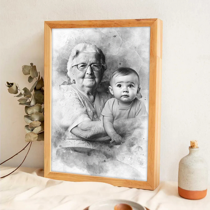 Add Deceased Loved One to Photo, Family Portrait Different Photos, Combine Photos Canvas