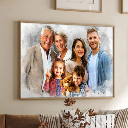 Add Loved One to Photo, Family Portrait From Different Photos, Combine Photos Canvas, Christmas Gift