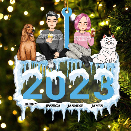 Ornament - Christmas Gifts For Family Personalized Custom Acrylic Ornament