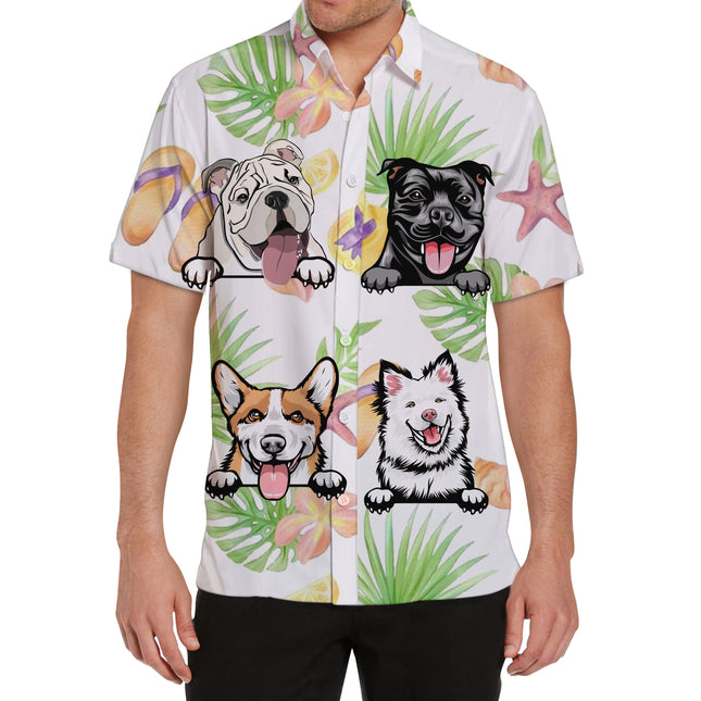 Dog Lover Dog Pet Summer Hawaii Cool Customization- Summer Hawaiian shirt