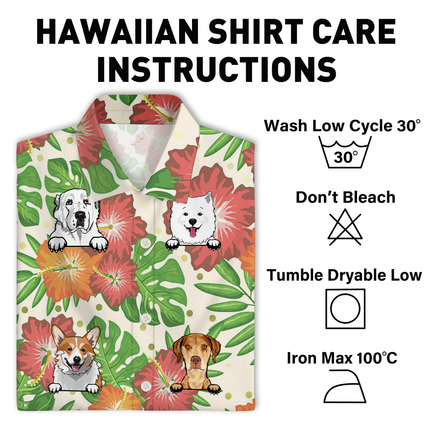 Cute Dog Theme Summer Dog Love - Gift For Dog Lover - Personalized Customized Hawaiian shirt