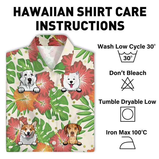 Cute Dog Theme Summer Dog Love - Gift For Dog Lover - Personalized Customized Hawaiian shirt