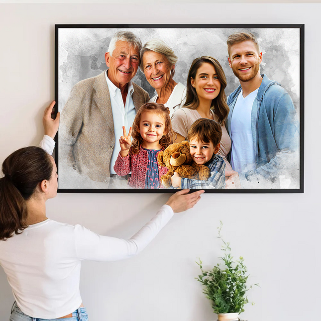 Add Loved One to Photo, Family Portrait From Different Photos, Combine Photos Canvas, Christmas Gift