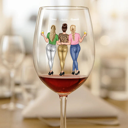 A Friend Is God's Way Of Making Sure We Never Walk Alone - Personalized Wine Glass