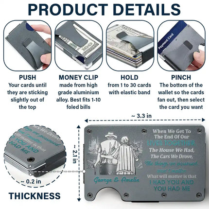 Couple When We Get To The End Of Our Lives Together - Personalized Card Wallet With Money Clip