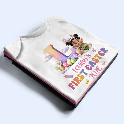 Baby Sitting With Easter Alphabet Letters - Personalized Baby Onesie