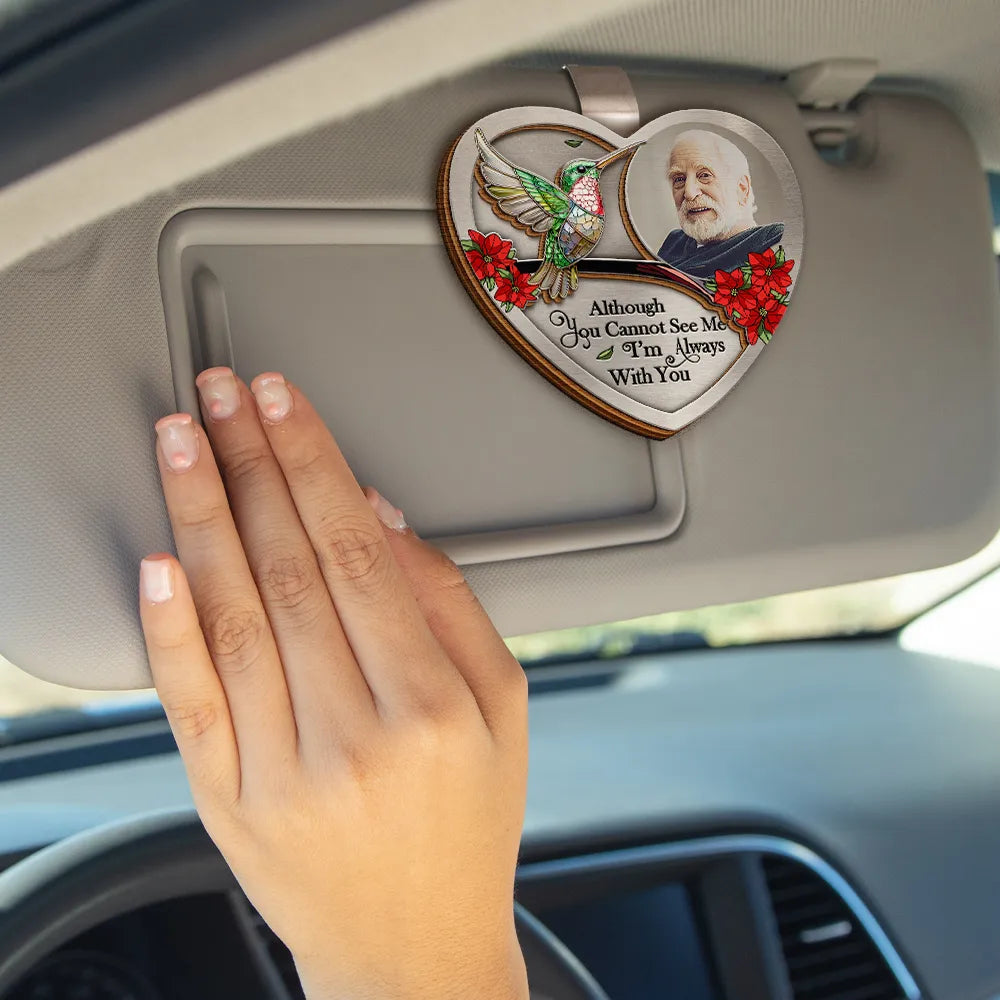 Custom Photo Family Memorial I'm Always With You - Personalized Custom Shaped Car Visor Clip