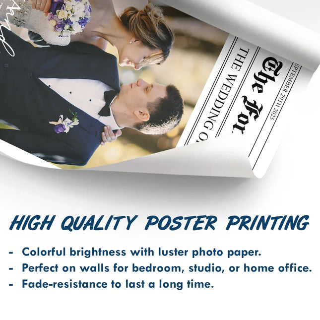 Custom Photo The Wedding Of The Year Newlywed Couples - Personalized Poster