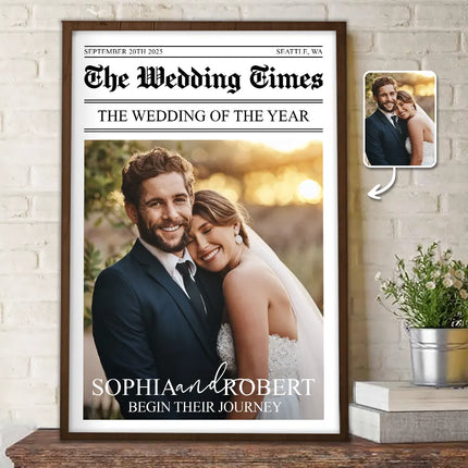Custom Photo The Wedding Of The Year Newlywed Couples - Personalized Poster