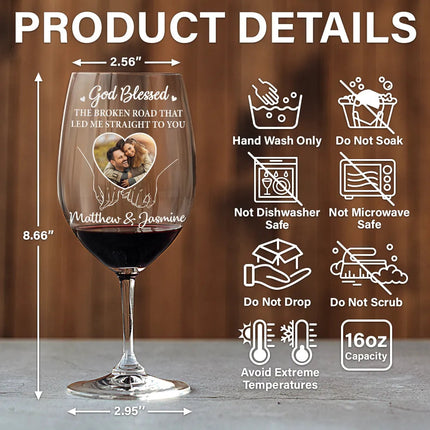 Custom Photo Together Since - Personalized Wine Glass
