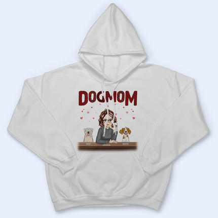 Dog Mom Red Pattern - Gift For Dog Lovers - Personalized Sweatshirt