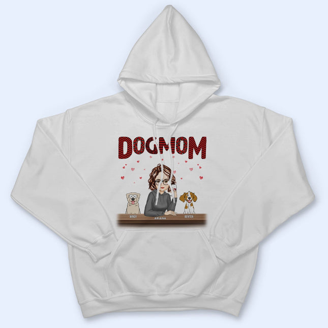 Dog Mom Red Pattern - Gift For Dog Lovers - Personalized Sweatshirt