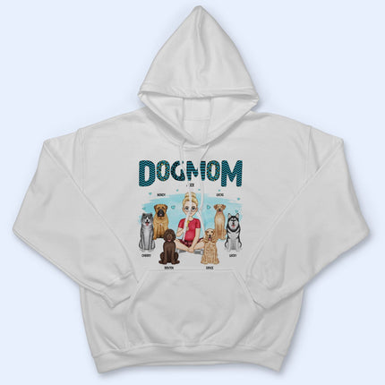 Dog Mom Blue Pattern - Gift For Dog Lovers - Personalized Sweatshirt