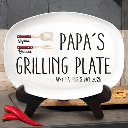Daddy's Grilling Plate - Personalized Plate