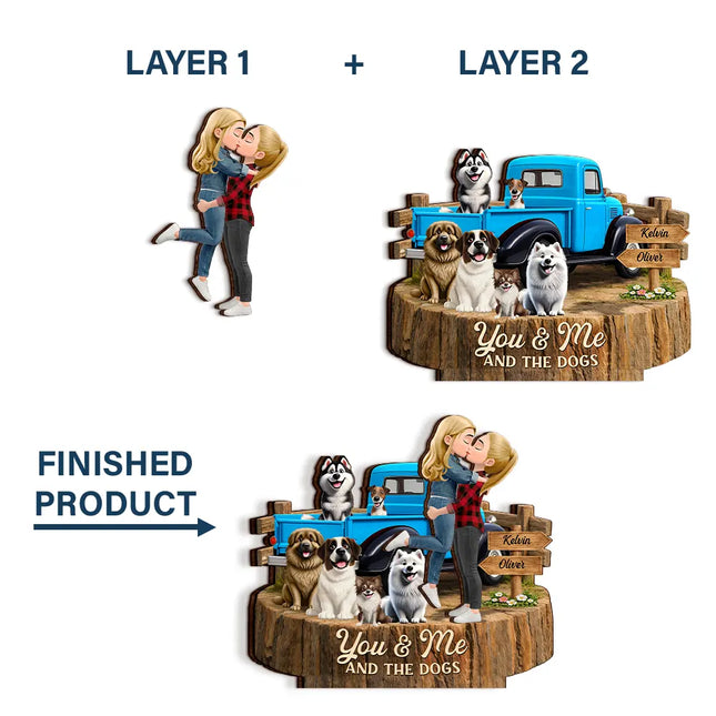 Flannel Standing Couple You And Me We Got This - Personalized Custom Shaped Wooden Plaque