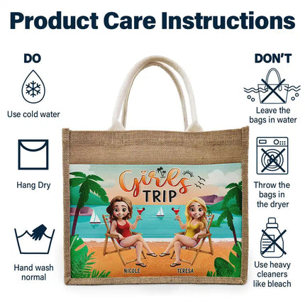 Girls Trip - Personalized Jute Tote Bag