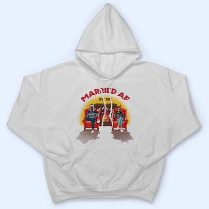 Christmas Married AF - Gift For Couples - Personalized Custom Sweatshirt