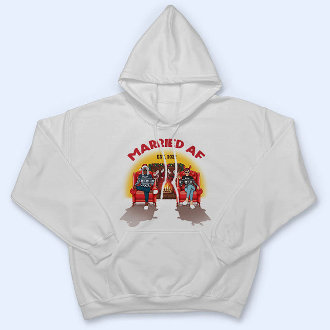 Christmas Married AF - Gift For Couples - Personalized Custom Sweatshirt