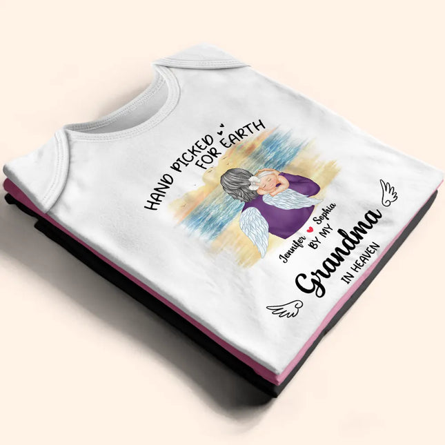 Hand Picked For Earth By My Grandpa Grandma - Personalized Baby Onesie
