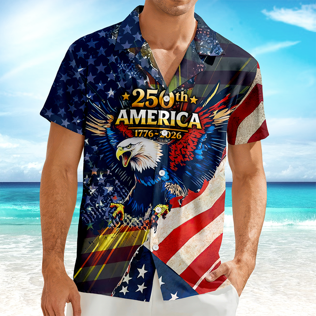 Patriotic 250th America 1776-2026 Eagle Hawaii Shirt