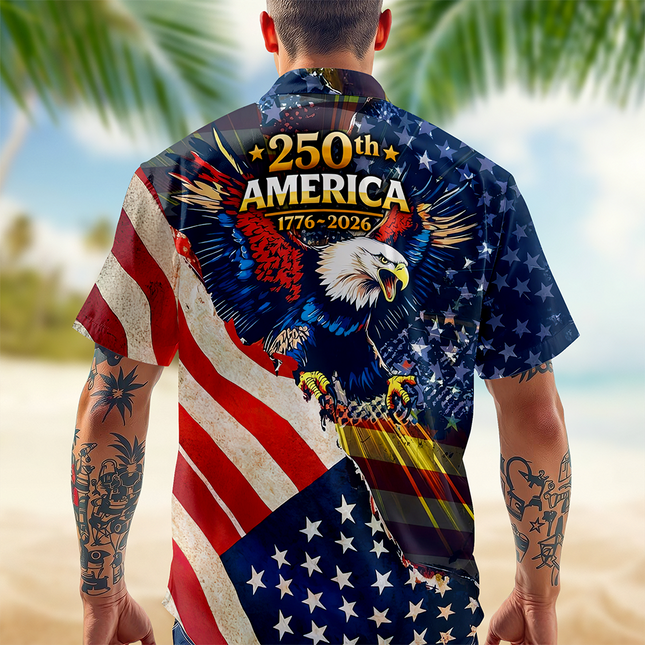 Patriotic 250th America 1776-2026 Eagle Hawaii Shirt
