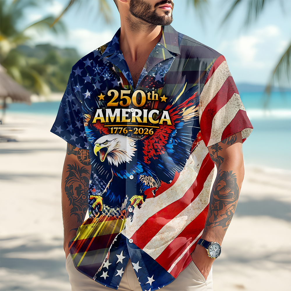 Patriotic 250th America 1776-2026 Eagle Hawaii Shirt
