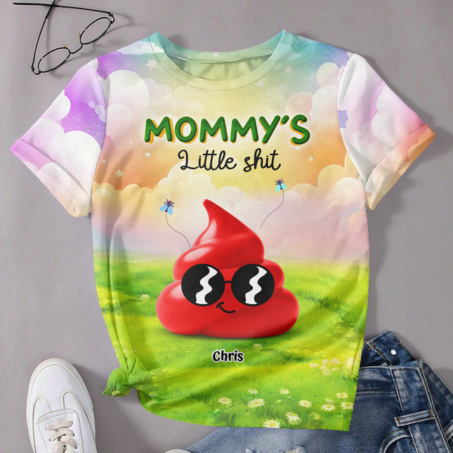 Grandma's Little Sh*ts Personalized 3D Shirt Funny Gift For Grandma, Mommy