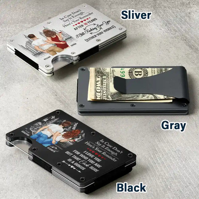 Couple Little Reminder After Year I Still Love You - Personalized Card Wallet With Money Clip
