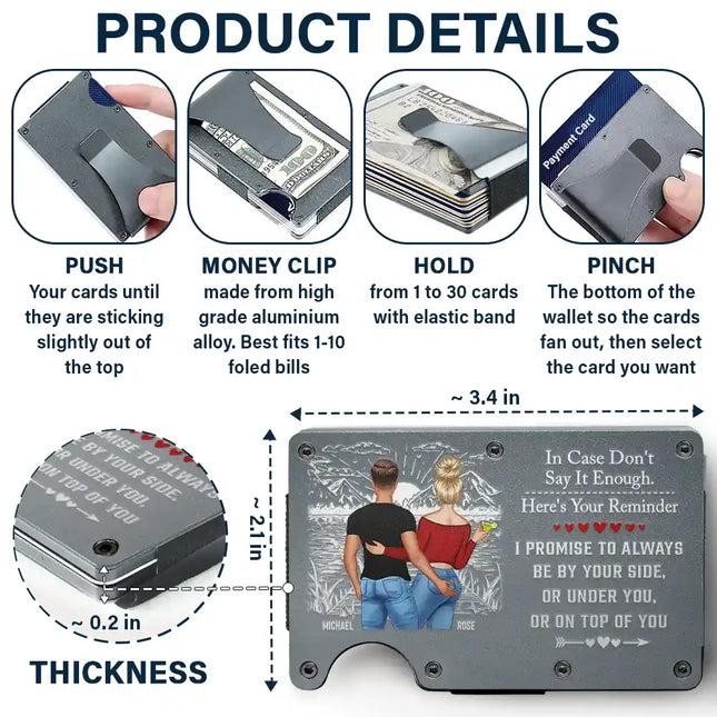 Couple Little Reminder After Year I Still Love You - Personalized Card Wallet With Money Clip