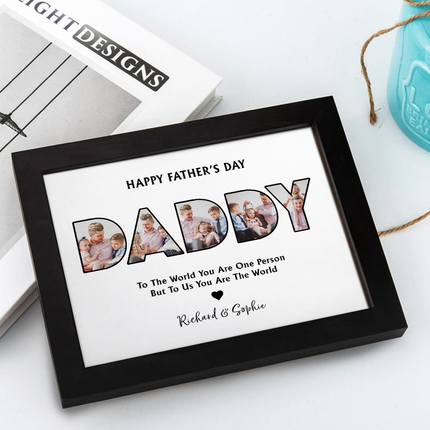 Custom Photo Dad, Thank For Making My Childhood Unforgettable Picture Frame Father's Day Gift
