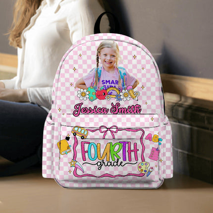 Custom Photo Cute Backpack Personalized Back To School Gift For Kids, Daughter Or Son