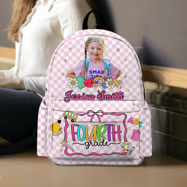 Custom Photo Cute Backpack Personalized Back To School Gift For Kids, Daughter Or Son