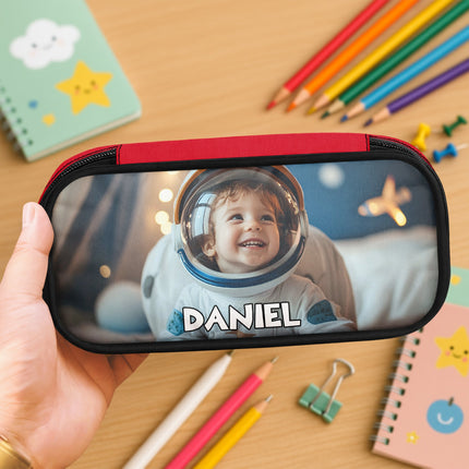 Custom Kid Photo Pencil Case Personalized Back To School Gift For Daughter Son
