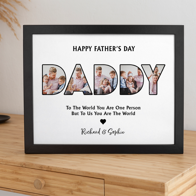 Custom Photo Dad, Thank For Making My Childhood Unforgettable Picture Frame Father's Day Gift